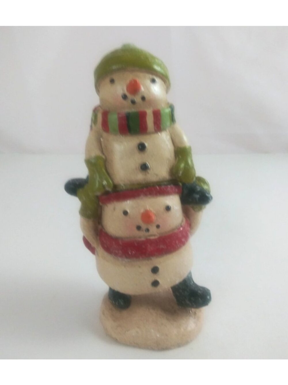 TJ's Christmas Cherish The Moments Dad & Son Snowman 7.25" Figurine #876008